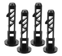 4pcs Outdoor Wheelie Bin Lid Hinge - Black Plastic Locking for 120L/240L Trash Bins, Secure Your Garbage Bin with Ease