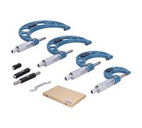 4Pcs Outside Micrometer High Accuracy Metal Measuring Tool Set 25/50/75/100MM 0.01MM for Daily Use