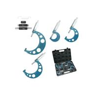 4pcs Outside Micrometer Set Machinist Tool 0-4" 0-100mm 0.01mm Accuracy Carbide Micrometer Set With Standards Ratchet Woodworking Tools