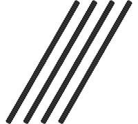 4PCS Oven Rack Protectors Heat Resistant Silicone Oven Rack Shields Kitchen Oven Cooker Shelf Protector 14 Inches Oven Rack Edge Cover Liner Protector (Black)