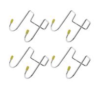 4pcs Over Cabinet Door Hanger Hanging Hooks Stainless Steel Utensil Kitchen Clot Command Hooks Door Towel Adhesive Stick On Hook Towel Holder Coat Hook Suction Wall Hanger Adhesive Over Coat