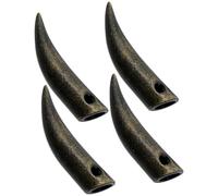 4pcs Ox Horn Metal Shoelace Tips for Sneaker Repair and DIY Making | Antique Finish, Rust Resistant Metal, for Shoelaces and Hoodie Drawstrings, Shoe Repair Hobbyists and Crafters