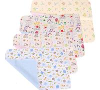 4pcs Pack Monvecle Baby Infant Cotton Waterproof Changing Pads Washable Resuable Diapers Liners Mats Small 18"x12"