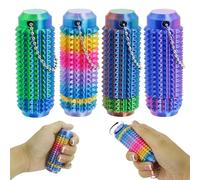 4PCS Pain Fidget Toy, Pain Stimming Fidgets Toys with Roller for Stress Relief and Focus, Colorful Sensory Toy with Keychain for Adults Teens and Kids