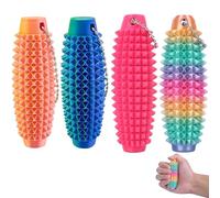 4Pcs Pain Stimming Fidgets, Little Pain Fidget, Little Pain Stim Fidget - 3D Printed Spiky Sensory Toy for Anxiety Relief, Focus & Stimming - Pocket Sized Keychain for Teens & Autistic Users