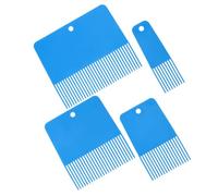 4pcs Paint Comb Tool, Pattern Comb for Faux Linen Wall Texture Effects | Silicone and Plastic Construction, Varied Teeth Designs, Four Painting Tools for Artists, Drywall, Accent Walls and Projects