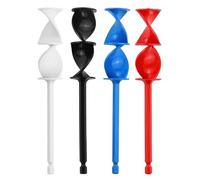 4pcs Paint Mixer with Extension Rod Set 1/4in Hex Epoxy Resin Stirrer | 4-piece mixer kit features four 16.5 cm paddles in distinct colours and a 150 mm extension rod for epoxy resin and paint