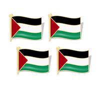 4PCS Palestine Flag Pin Badge, Palestine National Enamel Badge Armband, Palestine Palestinian Flag Pin Badge Lapel