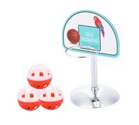 4Pcs Parrot Basketball Stand Durable Bird Educating Plaything for Indoor Fun Safe Mini for Parrots and Similar Birds Encourages Exercise and Chewing