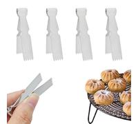 4Pcs Pastry Tweezers Tongs, Maggash Pastry Tools Cookie Maker Dough Scraper Press, Stainless Steel Pastry Tongs Baking Crimper Tool for Decorating Maamul and Pie Crusts,Sealing Cookies.