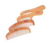 4pcs Peach Wooden Anti Static Hair Comb Pocket Travel Set | Smooth Teeth, Lightweight Wood Build, Carved Pocket Size, Travel Friendly, Reduces Tangling, 4 Piece Pack Random Style