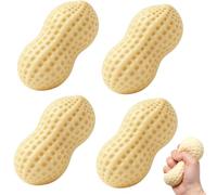 4PCS Peanut Squishys Fidget Toys, Soft Squeeze Stress Sand Squishy Age 15+