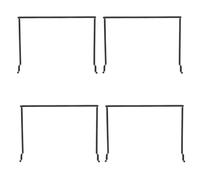 4pcs Pegboard Hanging Rack Iron Hooks Storage Shelf Organiser Black | Quick Installation, Sturdy Construction, Flexible Combination, Space-saving Arrangement for Office or Home Workspaces