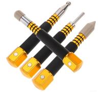 4PCS Pen Shape Dent Tap Down Tool Set for Car for hail Repair | Aluminum alloy handle, stainless steel tips, gold finish, wear-resistant, sturdy construction, long-lasting