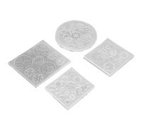 4PCS Per Set Gear Shape Silicone, Resin Gear Silicone 4PCS Per Set Cookie Cutter Set, Gear Shape 3D Chocolate Cake Fondant Silicone Resin Jewelry Pendant