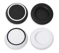 4Pcs Performance Grips Caps, Silicone Thumb Stick Gamepad Cover, Joystick Grips Analog Accessories for PS5 PS4 Xbox Series X/S Xbox One Switch Pro Controller (2 Black + 2 White)