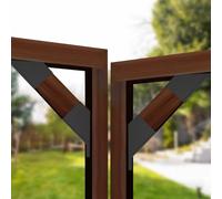 4Pcs Pergola Bracket 45 Degree Angle Bracket 1.6"x 3.6" Wooden Post Firm Support for Pergola Garage Treehouse Deck Lawn Log Cabin Patio