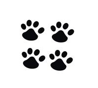 4Pcs Personality Funny Dog Paws Paw Prints Walk Footprints Stickers Black ExcellentDurability