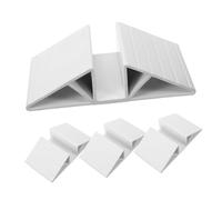 4pcs Pet Fence Card Slot Fence Reinforcement Grooves Door Lock Door Stoppers Door Draft Stopper Mesh Window Extra Tall Pet Enclosure Dog Cage Handle Gate Latch White Plastic