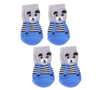 4pcs Pet Knits Socks Anti-slip Cotton Paw Protectors for Dogs