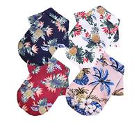 4pcs Pet Shirt Hawaiian Shirt for Dogs Breathable Dog Clothes Small Dog Clothes Dog Summer Shirts Funny Dog Shirts Dog T (A XXL)