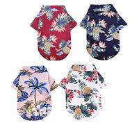 4pcs Pet Shirt Hawaiian Shirt for Dogs Breathable Dog Clothes Small Dog Clothes Dog Summer Shirts Funny Dog Shirts Dog T (A XL)