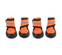 4PCS Pet Shoes Anti - Slip Breathable Dog Boots with Reflective Straps for Small Medium Large Dogs, Mesh Upper Rubber Sole Outdoor Dog Shoes for Walking Running Hiking (45)