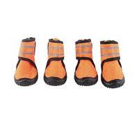 4PCS Pet Shoes Anti - Slip Breathable Dog Boots with Reflective Straps for Small Medium Large Dogs, Mesh Upper Rubber Sole Outdoor Dog Shoes for Walking Running Hiking (60 yards)