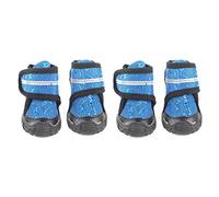 4PCS Pet Shoes Anti - Slip Breathable Dog Shoes with Reflective Straps for Small Medium Large Dogs, Mesh Upper Rubber Sole Outdoor Dog Boots for Walking Running Hiking (45)