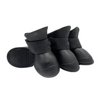 4Pcs Pet WaterProof Rainshoe Anti-slip Rubber Boot For Small Medium Large Dogs Cats Outdoor Shoe Dog Ankle Boots Pet Accessories(Black,XXL)