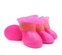 4Pcs Pet WaterProof Rainshoe Rubber Boot For Dogs Cats Outdoor Shoe Dog Ankle Boots Pet Accessories M