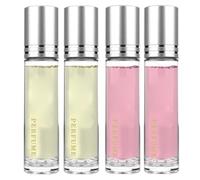 4Pcs Pheromone Perfume for Men Women, Long-Lasting & Addictive Roll on Perfume, Romantic Fragrances, 10ml, Decoración del hogar