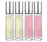 4Pcs Pheromone Perfume, Pheromone Perfume for Men Women Long-Lasting Addictive Roll on Perfumes Romantic Fragrances, 10ml