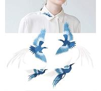 4PCS Phoenix Bird Embroidered Patches, Iron On Sew On Badges Durable Fade Resistant Appliques DIY Fabric Crafts Home Decoration for T-Shirts Jeans Hats Bags
