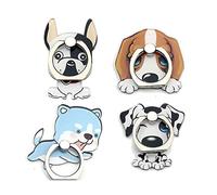 4Pcs Phone Ring Holder Stand, Cute Dogs Cats Animal Phone Stand Holder 360 Rotation Finger Ring Grip for Cellphones (Dogs Ring Grip)