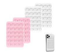 4Pcs Phone Suction Pad Multipurpose Single Sided Octobuddy Silicone Suction Phone Case Mount Waterproof Non Slip Phone Sticky Pad Grip For Selfies and Videos,All Phone White Light Pink