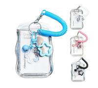 4pcs photo card holders keychain set