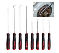 4pcs Pick and Hook Tool Set for Automotive Use in O Ring, Oil Seal, Gasket Removal and Puller with Varied Hook Shapes (Short)