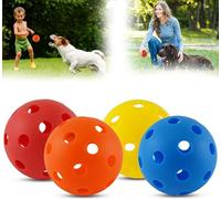 4PCs Pickleballs 7cm/70mm - Plastic Exercise Balls, Air Flow Hollow Pet Ball, Plastic Balls for Dogs Swing Driving Range Home Outdoor Games for Adults Kids