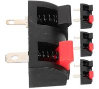 4pcs Pin Speaker Wire Connector with Spring-loaded Release and Marking | Plastic and Metal Build, Single-row Panel Fit, for Speaker Cabinet Projects and Stage Audio Systems