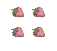 4Pcs Pink Fabric Strawberry Hair Clips for Women Girls Sweet Hairpins Pink Barrettes Duckbill Hair Accessories, Clips and Barrettes for Beauty and Personal Care