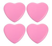 4pcs Pink Heart Shaped Tinplate Candy Gift Box for Small Item Storage