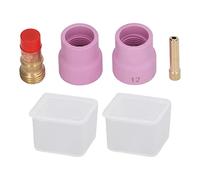 4Pcs Pink Welding Cup Torch Collet Set for WP 17 18 26 Argon Arc Welding Gun TIG Accessories High Temperature Resistant Copper PTFE Material Ideal for Cars and Pipelines