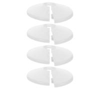 4pcs Pipe Collar Cover for Drain and Water Pipes, White PVC Alloy
