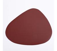4Pcs Placemats for Table Non-Slip Coaster Leather Place, Wine Red