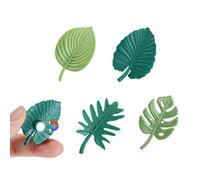 4pcs Plant Fridge Magnets, Monstera Plant Fridge Magnets 3D Cute Fridge Magnets Decorative for Home Office Decoration Kitchen Refrigerator Decal (Green)