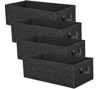 4Pcs Plant Growing Bags, Rectangular Nonwoven Fabric Breathable Grow Bags Heavy Duty Thickened Root Aeration Garden Pots Container with Straps Handles, for Flowers Vegetables(60 * 30 * 20)