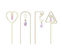 4pcs plant stands for indoor climbing plants made of stainless steel with decorative For forFor elements to enhance lighting effects and plant organization