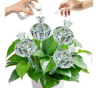 4Pcs Plant Watering Globes,Iridescent Glass Plant Watering Devices,Self Watering System Plants Glass Spikes,Automatic Irrigatiddon System for Potted Plants Indoor Outdoor,Plant Feeders Drip Water