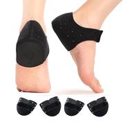 4PCS Plantar Fasciitis Gel Heel Protectors, for Women Men feet Spur Pain Relief, Heel Inserts Pads for Achilles Tendinitis Dry Cracked feet (L (Women9-11, Men8-10))